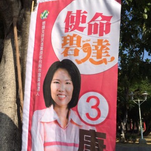 民進黨候選人旗幟