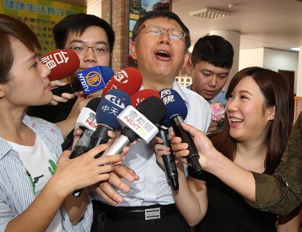 柯文哲不滿中央調任台北市警察局長。 圖片來源：中時電子報
