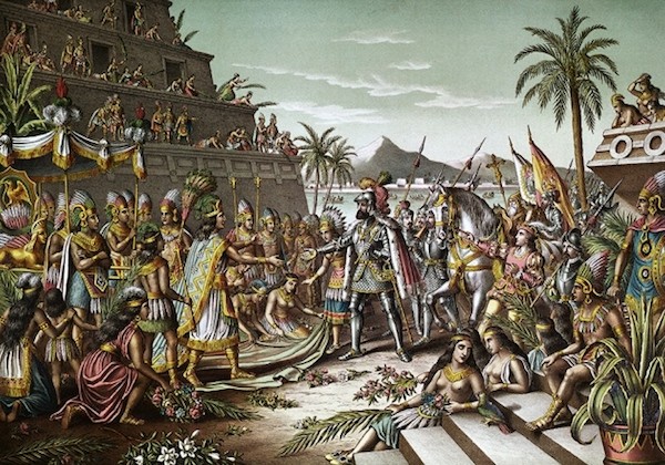 西班牙人入侵墨西哥地區。 圖片來源：Nature