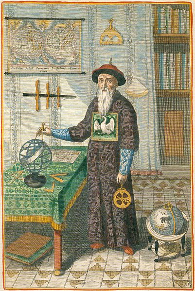 神聖羅馬帝國傳教士在清朝編修《時憲曆》。 圖片來源：WTFM