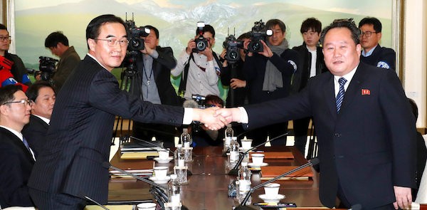 南韓與朝鮮開啟和平對談。 圖片來源：台灣英文新聞