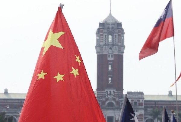 中國五星旗早已入侵台灣。 圖片來源：聯合新聞網