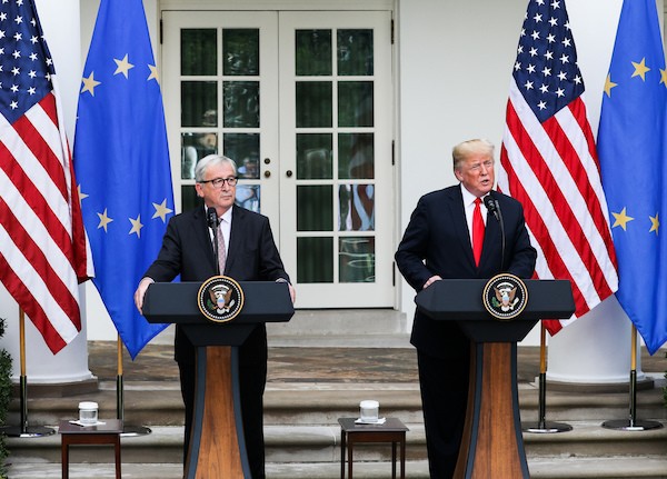 美國與歐盟將建立關稅貿易同盟。 圖片來源：大紀元