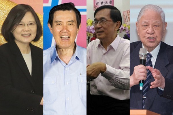 台灣民主歷程中的幾位總統。 圖片來源：新浪網