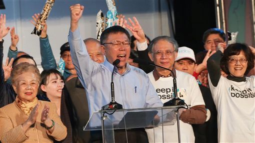 阿伯回來了－柯文哲再次當選台北市長。 圖片來源：三立新聞網
