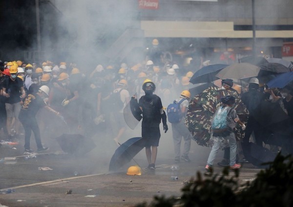 香港反送中抗議也影響國民黨選情。 圖片來源：自由時報