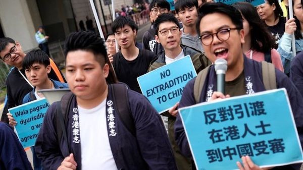 香港大規模抗議逃犯條例值得台灣警惕。 圖片來源：BBC