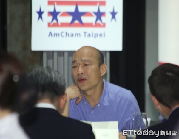 韓國瑜赴美國商會演講，讓與會外商傻眼。 圖片來源：東森新聞