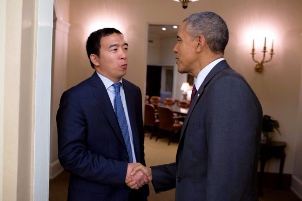 楊安澤是首位投入美國總統選戰的華裔人士。 圖片來源：自由時報
