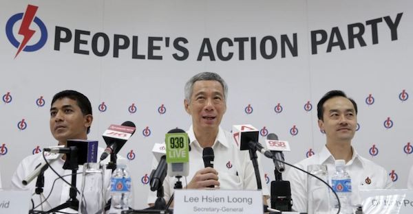 新加坡人民行動黨一黨獨大多年。 圖片來源：Online Citizen