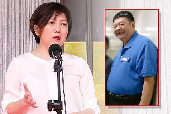 國民黨立委陳雪生用肚子頂范云，性騷擾不認錯。 圖片來源：放言