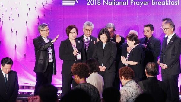 今年國家祈禱早餐會因部分教會反同拒絕蔡總統出席而停辦。 圖片來源：蘋果日報