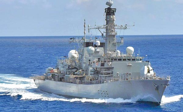 英國巡防艦通過台灣海峽意義非凡。 圖片來源：中時新聞網