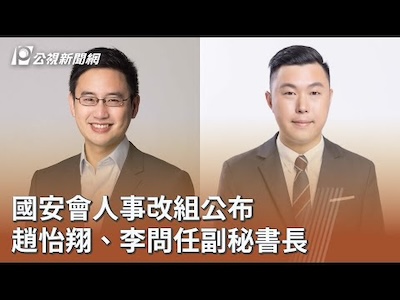 李問、趙怡翔入國安會好嗎？